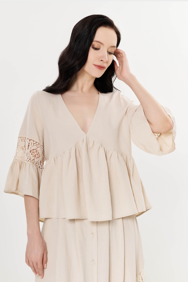 Женская серая блузка 4