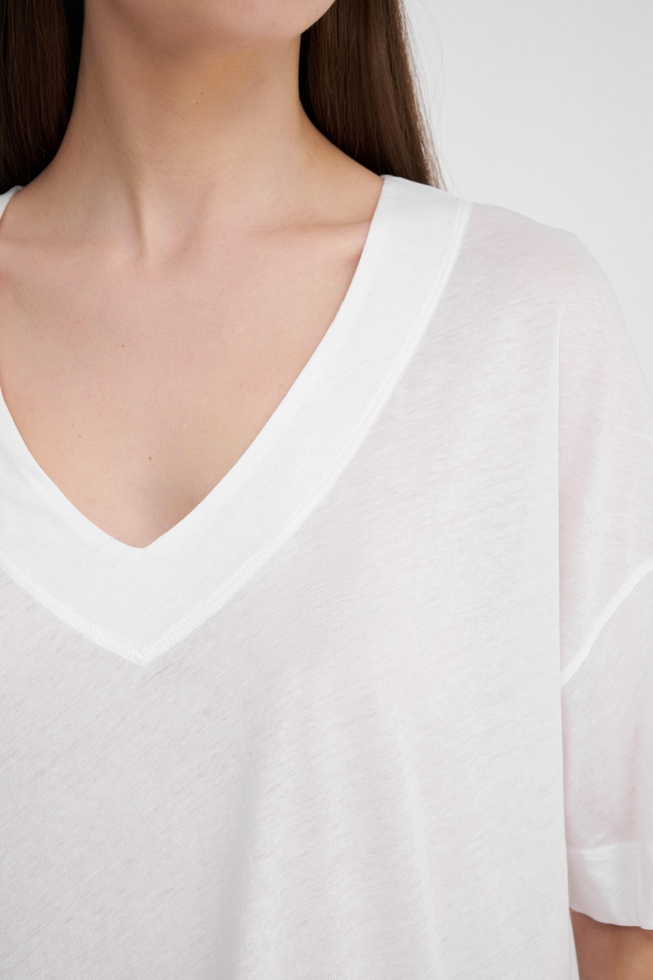 Женская белая хлопковая блузка 4