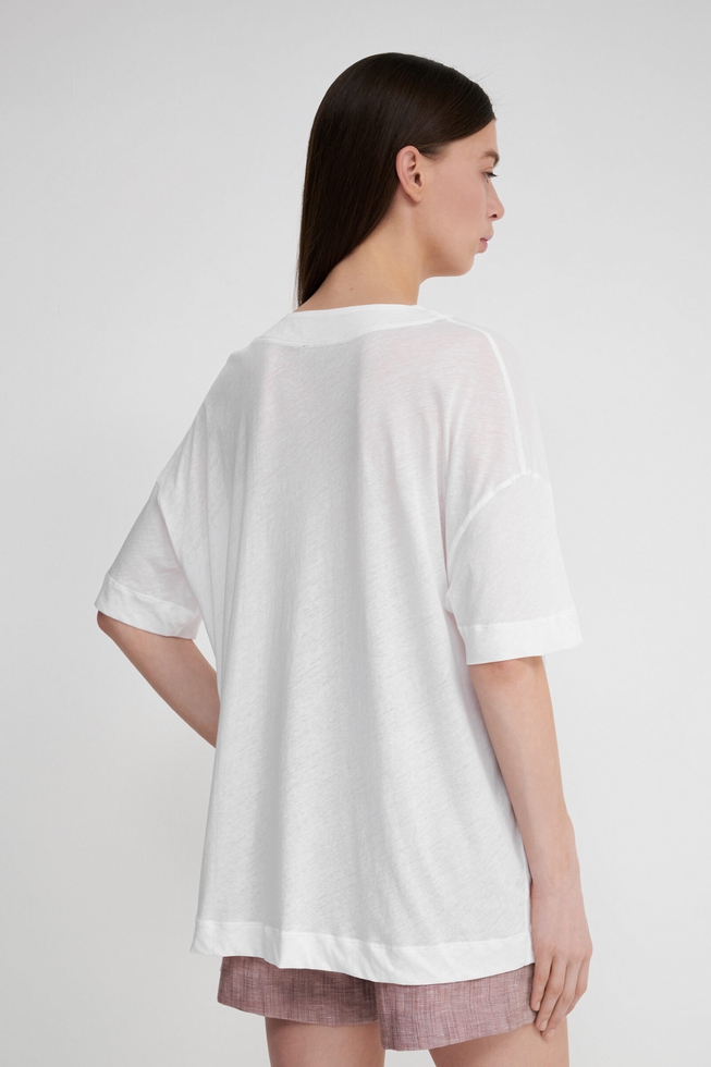 Женская белая хлопковая блузка 2