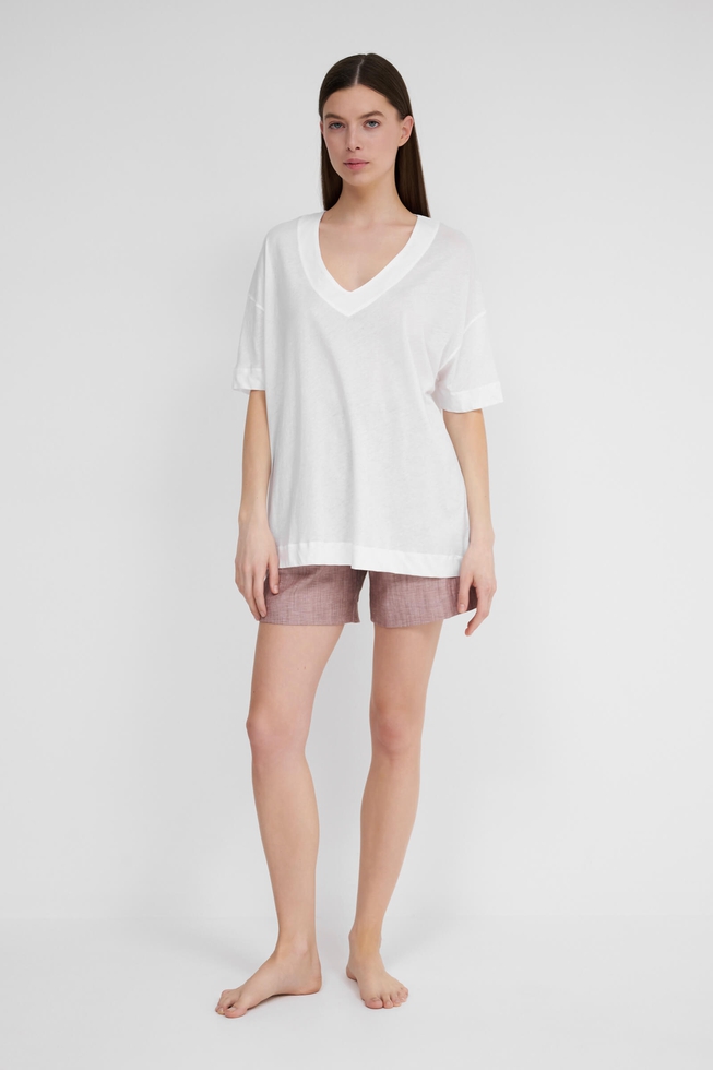 Женская белая хлопковая блузка 3