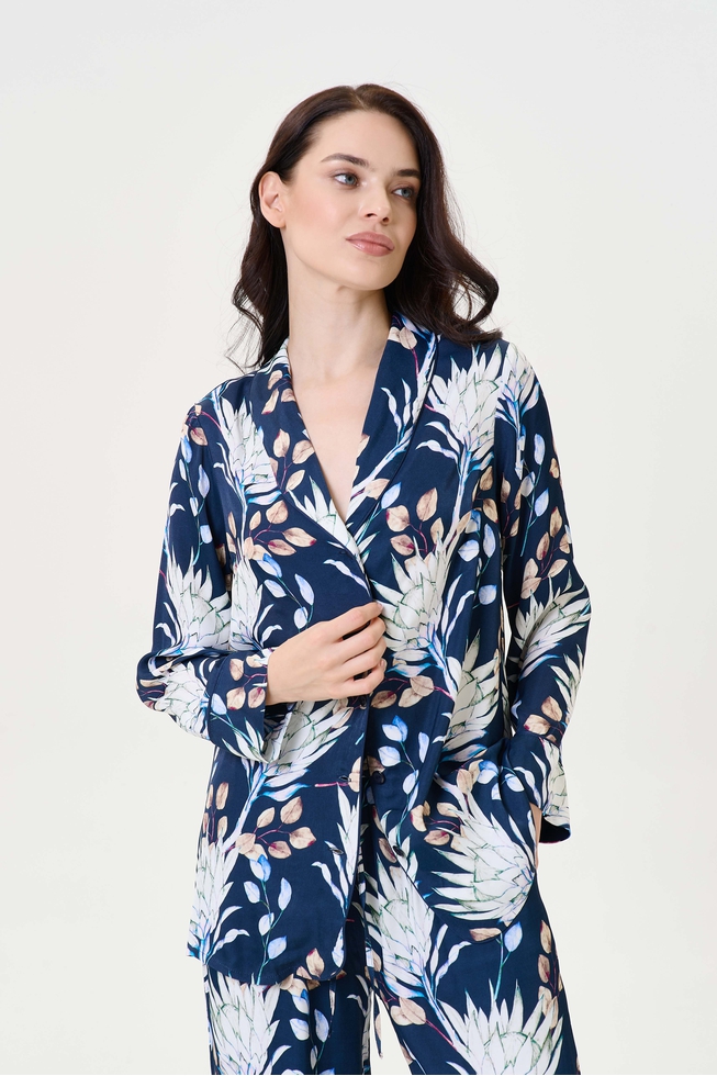  Женская домашняя рубашка с принтом 7