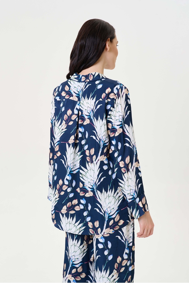  Женская домашняя рубашка с принтом 2