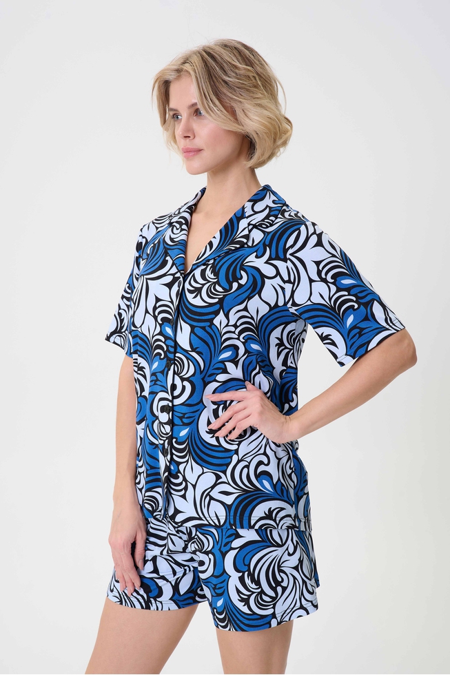  Женский домашний топ-блузка  3