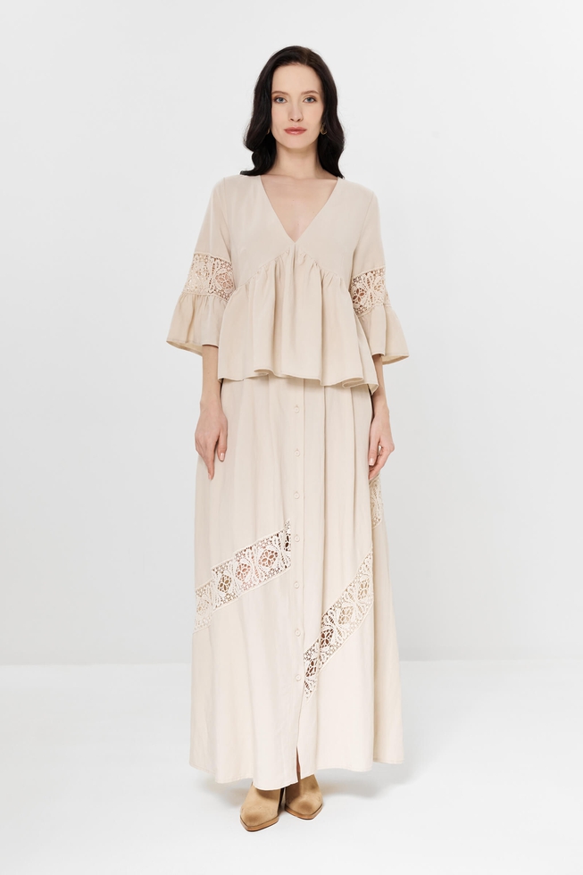 Длинная серая юбка 3