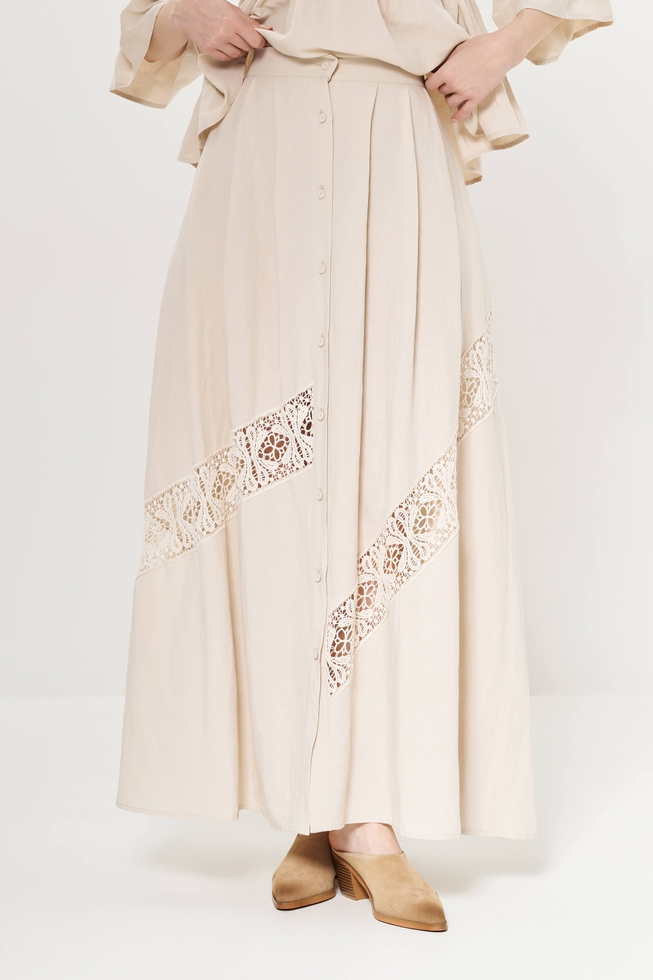 Длинная серая юбка 4