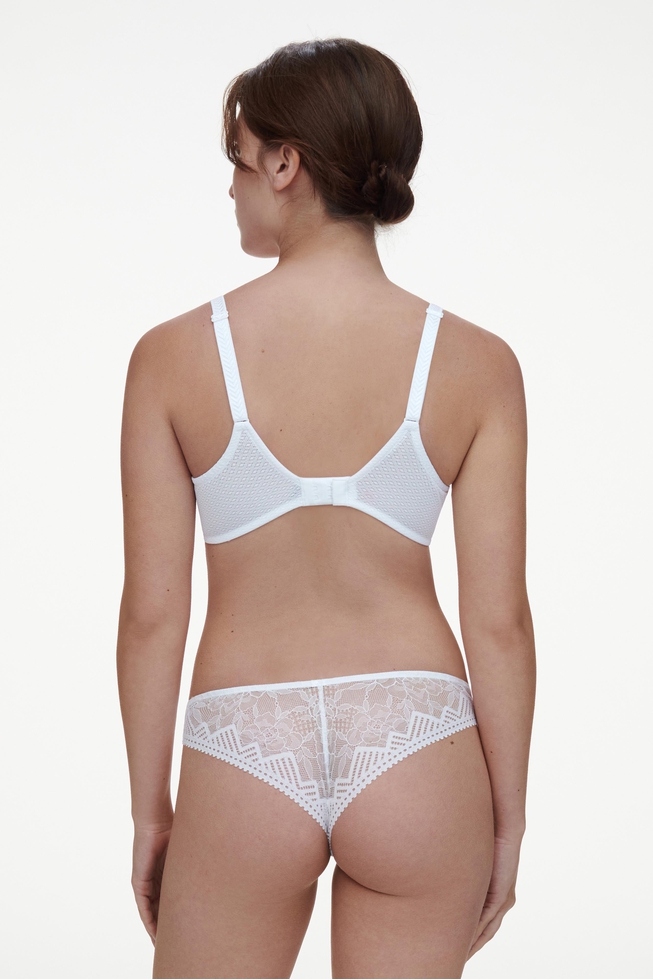 Белый бюстгальтер-балконет с мягкими чашками 5