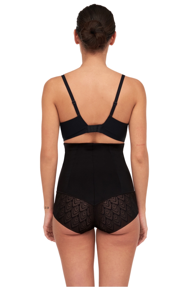 Женские черные корректирующие высокие трусы- хипстеры макси 2