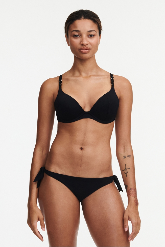 Женские черные трусы-бикини 4