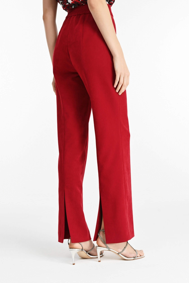 Женские бордовые брюки 3