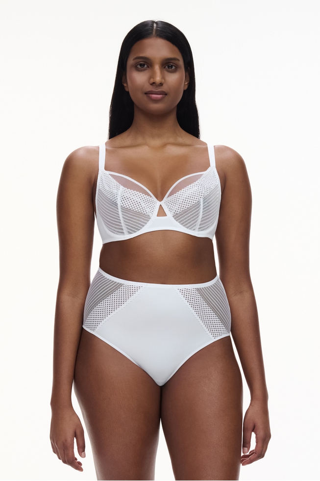 Белый бюстгальтер-балконет с мягкими чашками 4