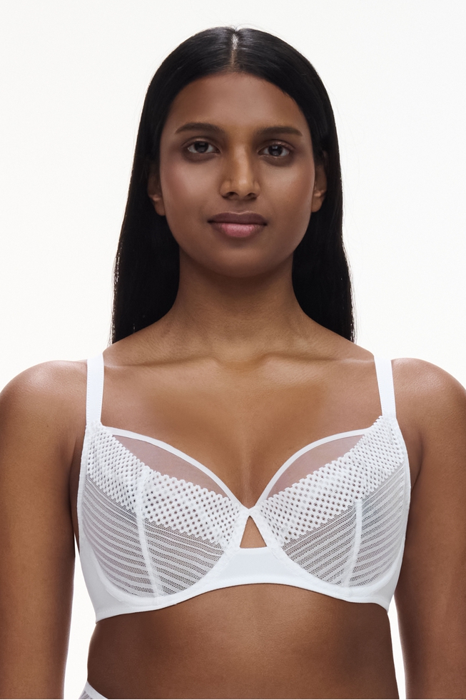 Белый бюстгальтер-балконет с мягкими чашками 1