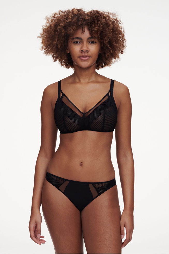  Женские черные трусы-танга  3