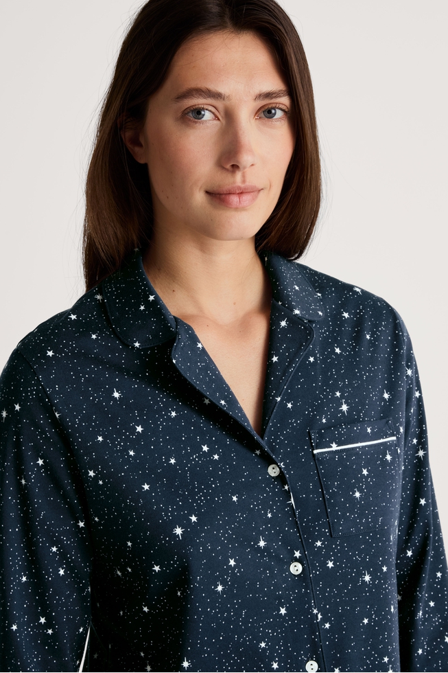  Женская хлопковая пижама с брюками  3