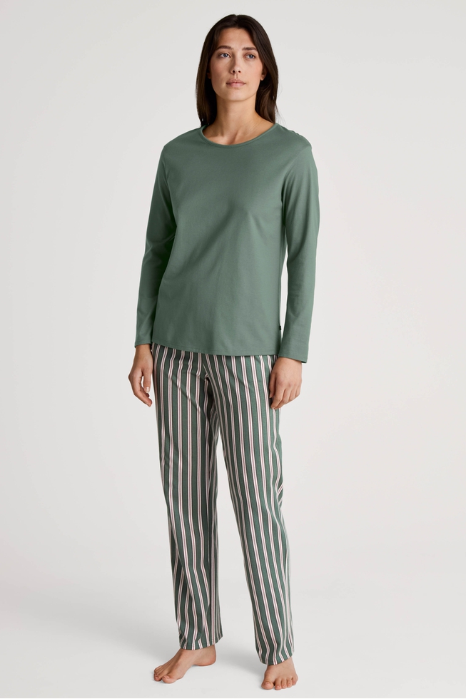  Женские домашние хлопковые брюки в полоску  3