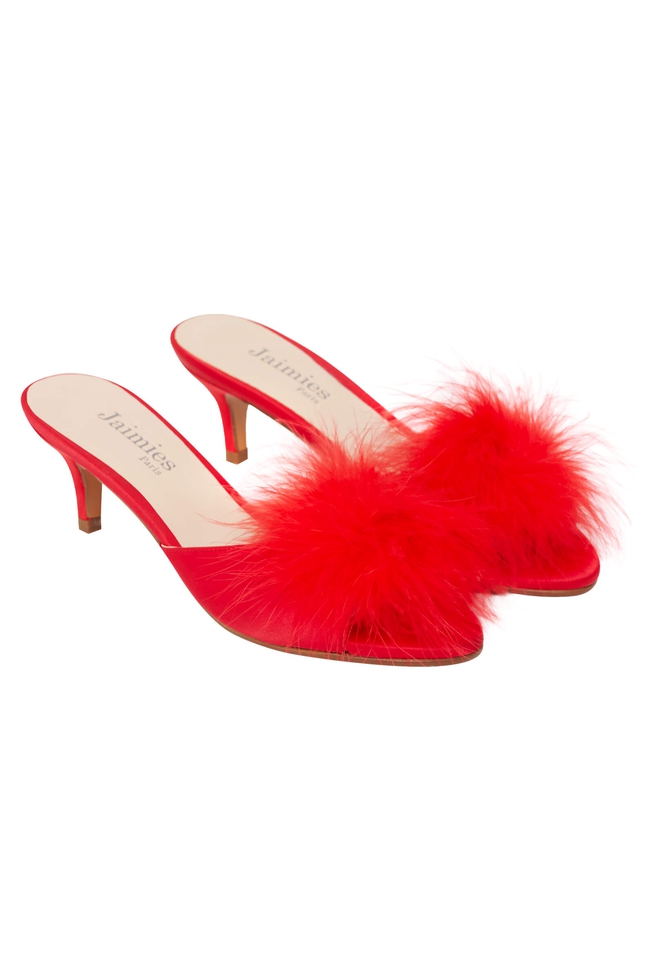 Женские красные домашние туфли 2