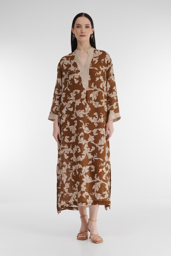 Длинное платье из льна 1