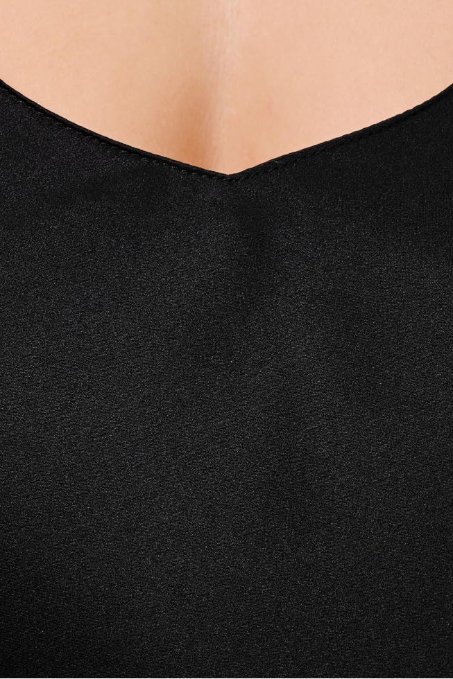  Шелковый черный пижамный топ  4