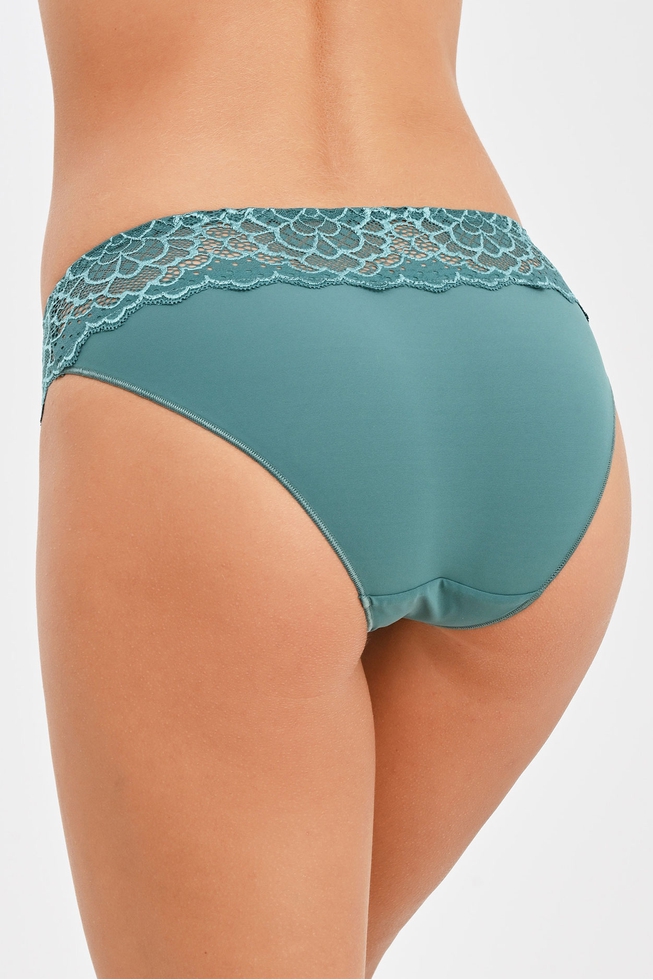 Женские кружевные трусы-слипы  2