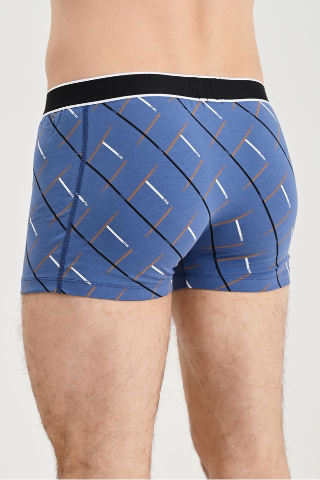  Мужские хлопковые трусы-боксеры с принтом  2