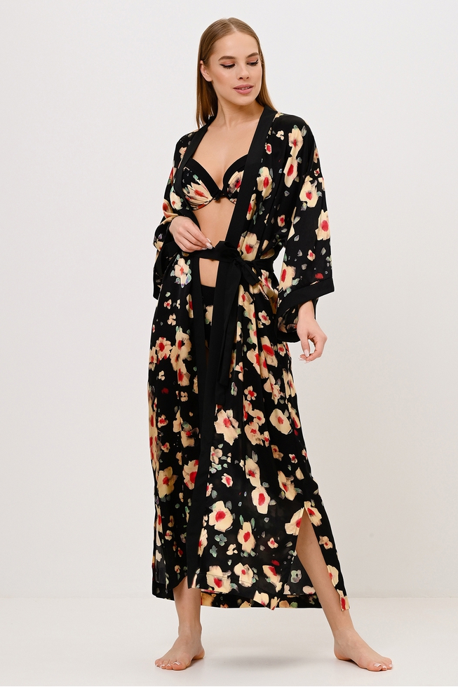  Пляжный шелковый халат  1