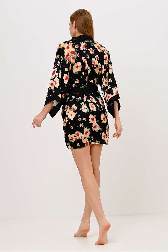  Пляжный шелковый халат мини  3