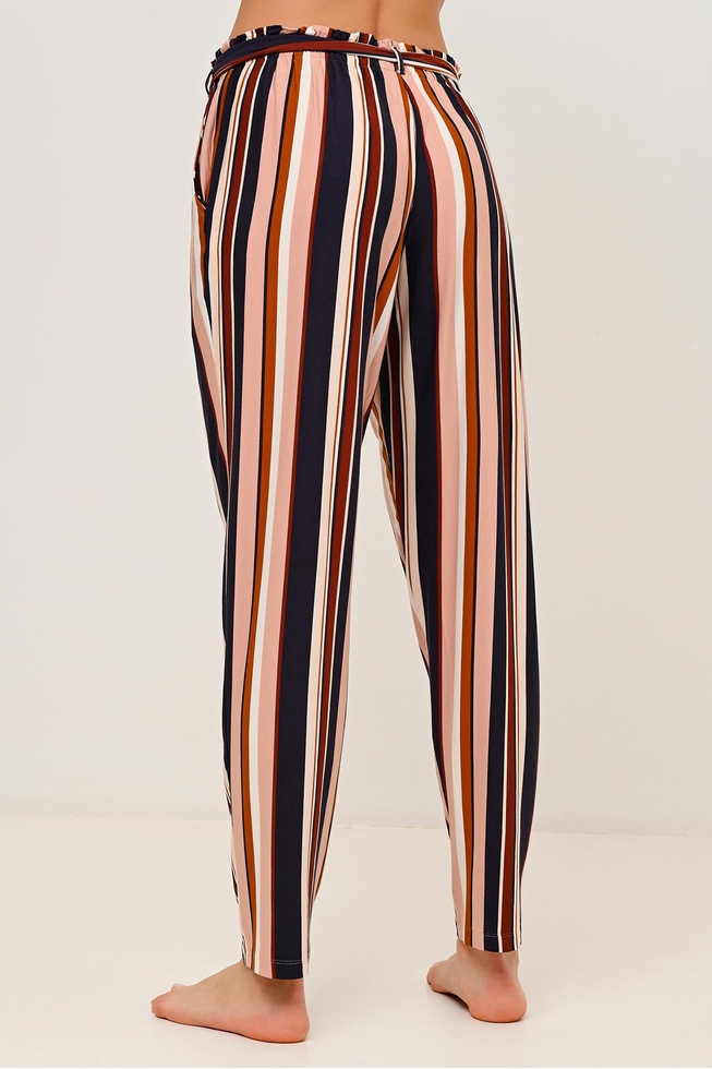 Женские домашние брюки в полоску 2