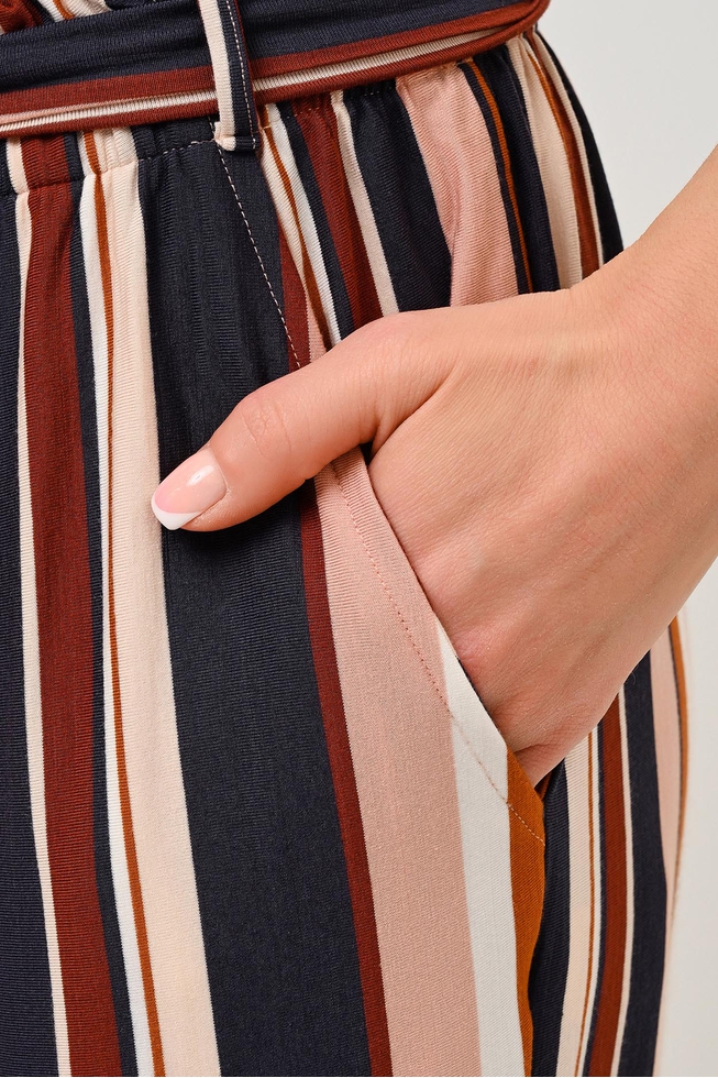 Женские домашние брюки в полоску 4