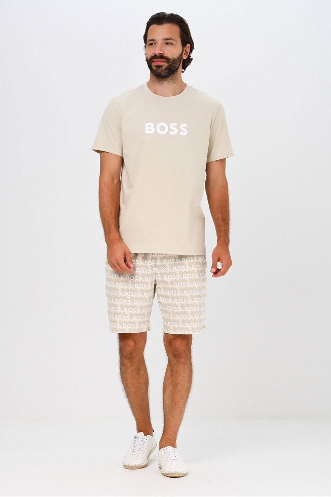 Мужская хлопковая футболка с фирменным логотипом 7