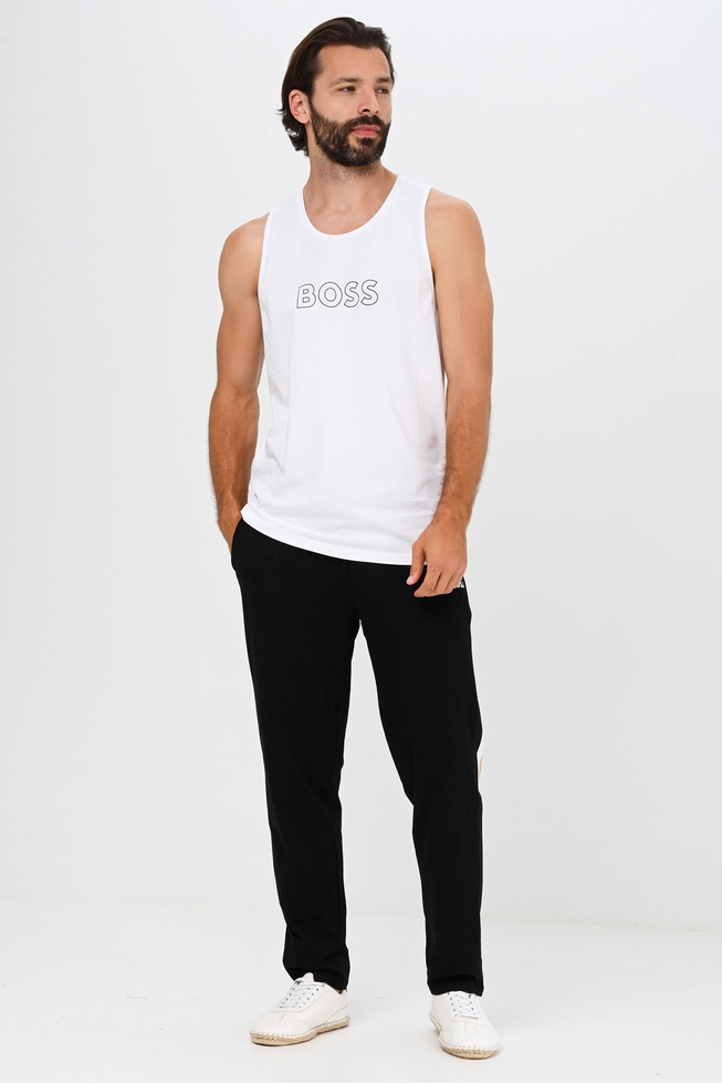 Мужская хлопковая майка с логотипом бренда  11