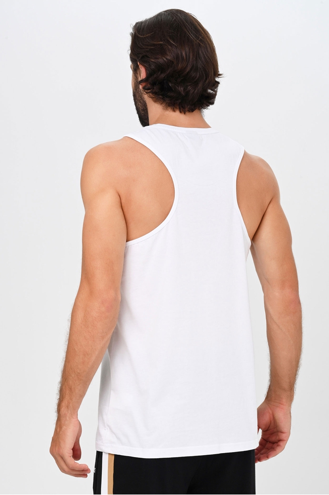 Мужская хлопковая майка с логотипом бренда  10