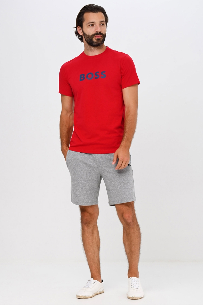 Мужская хлопковая футболка с фирменным логотипом 11