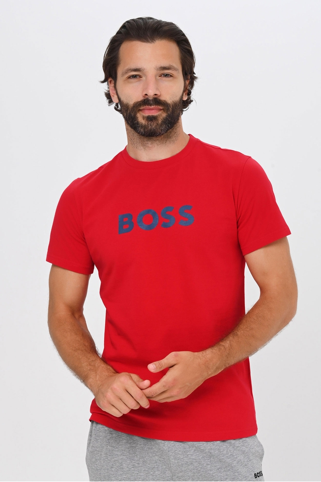 Мужская хлопковая футболка с фирменным логотипом 9