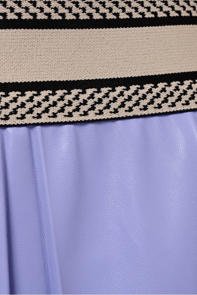 Фиолетовая юбка со складками 4