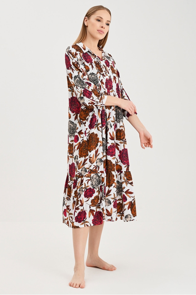 Пляжное платье с цветочным принтом 2