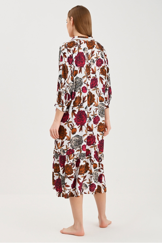 Пляжное платье с цветочным принтом 3