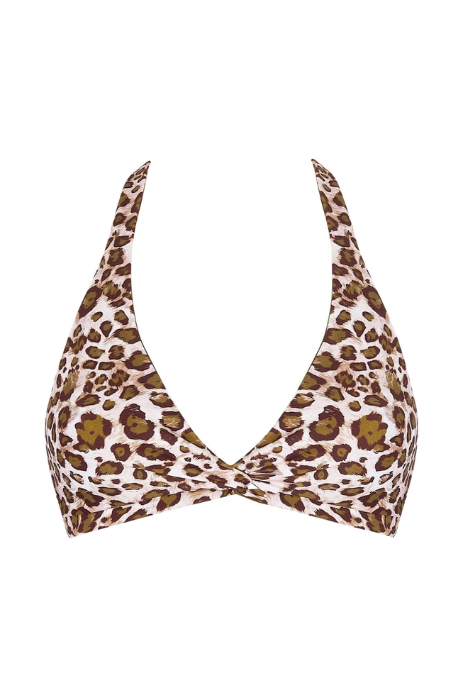 Леопардовый купальный лиф 1