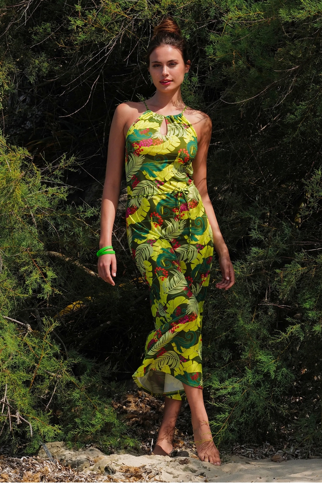  Женское длинное пляжное платье  3