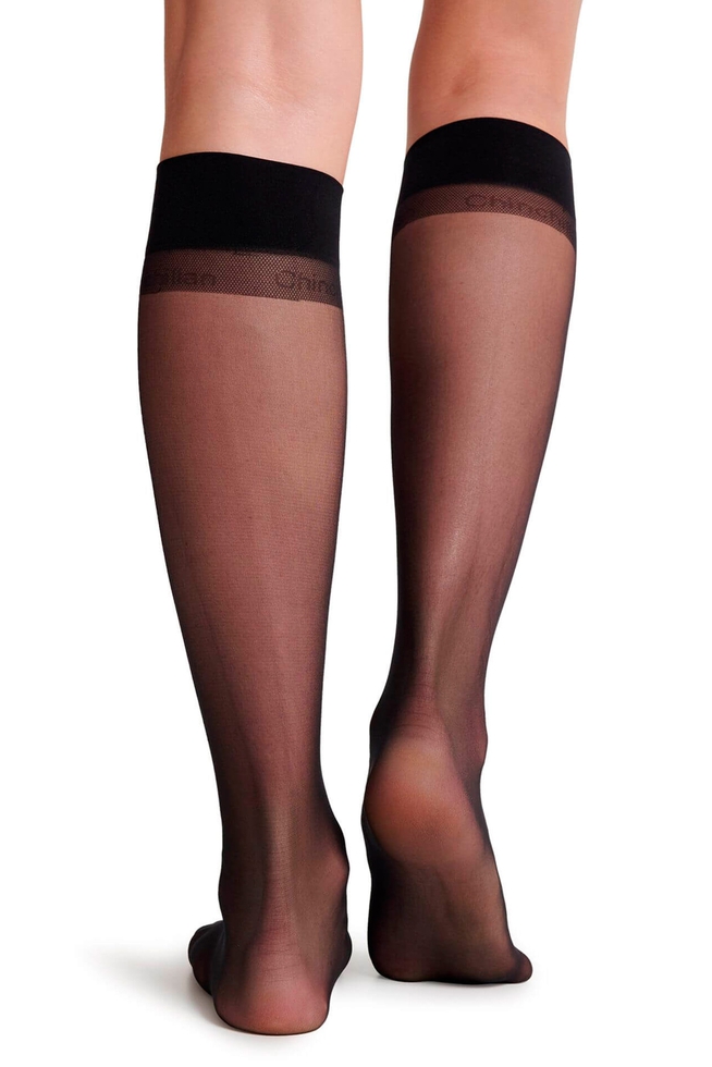 Гольфы женские чёрные Chinchillan Run Stop 20 den 3