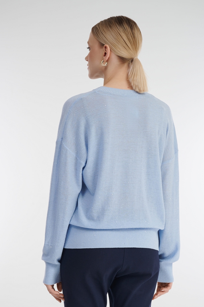 Женский голубой джемпер 2