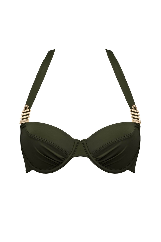 Купальный лиф цвета хаки 4