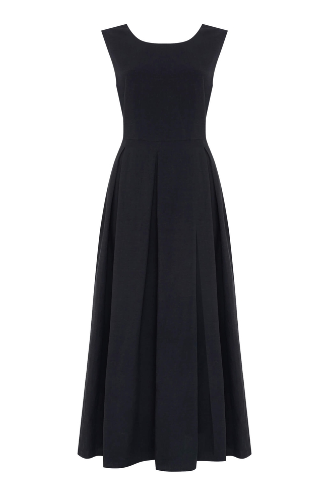 Чёрное длинное платье 6