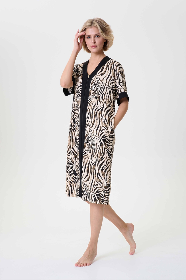  Женский домашний халат миди  4