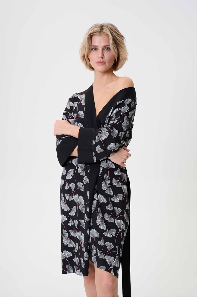  Женский домашний халат миди  4