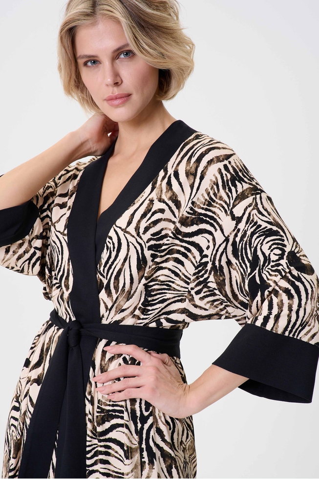  Женский домашний халат миди  5