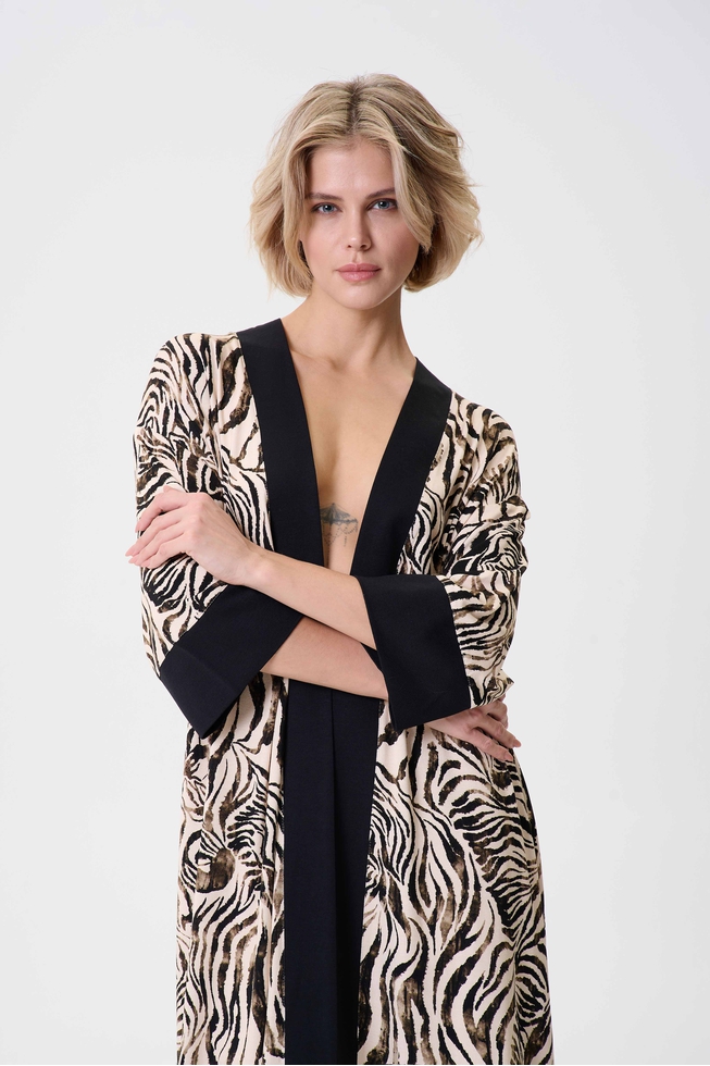  Женский домашний халат миди  3