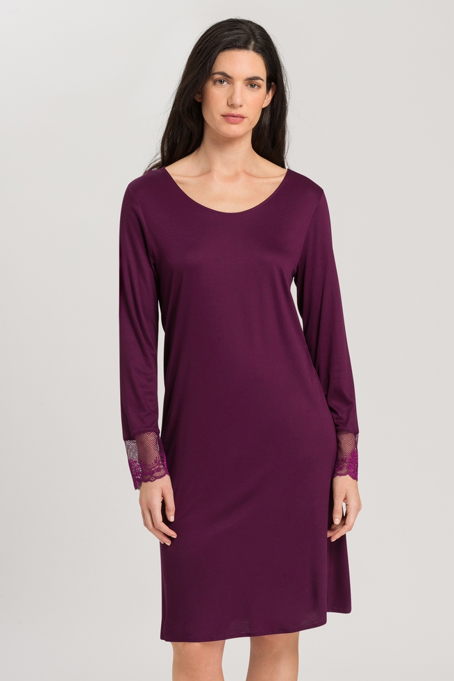  Женская сорочка миди с кружевом  6