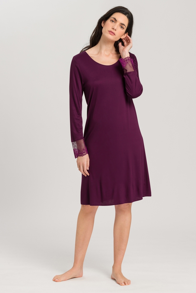  Женская сорочка миди с кружевом  8