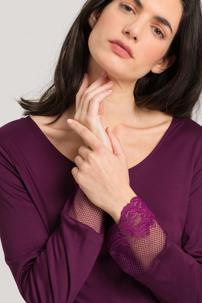  Женская сорочка миди с кружевом  9