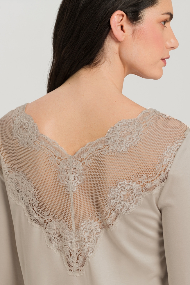  Женская сорочка миди с кружевом  5