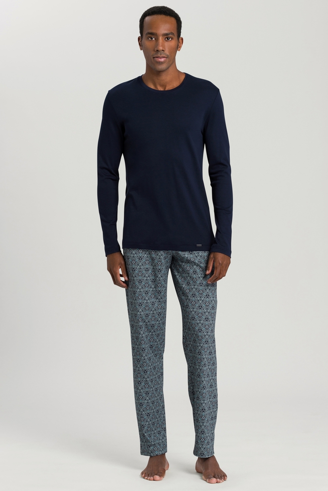 Мужская хлопковая пижама с брюками 1